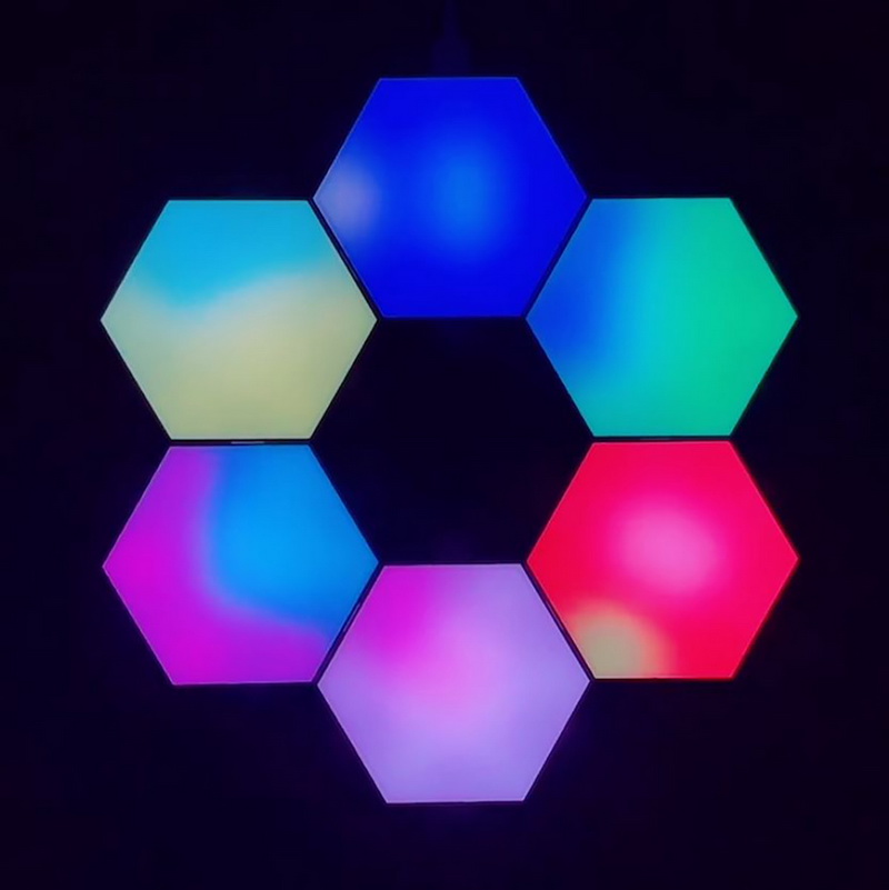 Hexagonal Quantum LED Wall Lights